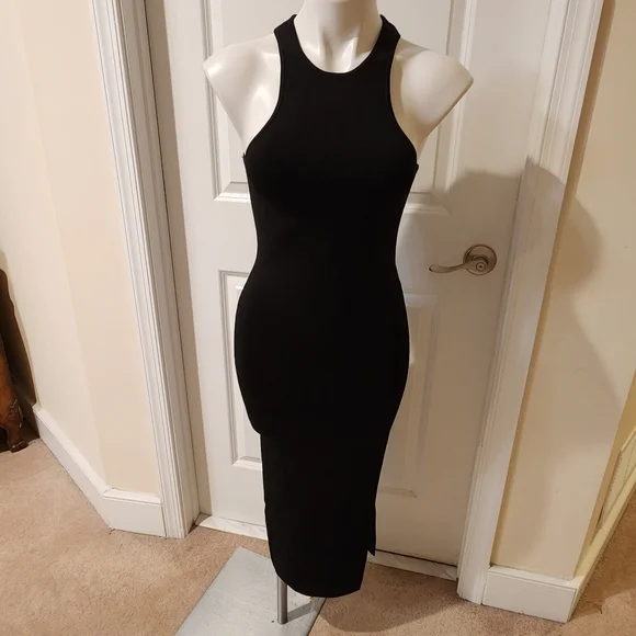 Shona Joy Side Split Black Dress Shona Joy Dresses Shona Joy Black Bodycon  Dress New With